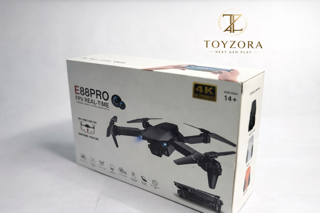 E88 Pro Foldable FPV Drone  | Real-Time WiFi Control | Altitude Hold & Headless Mode | Quadcopter for Beginners (14+ Years)